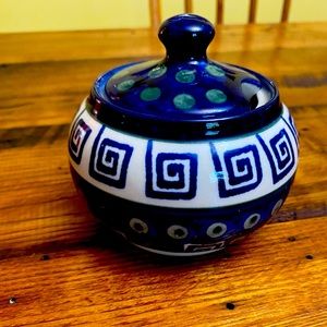 Polish Pottery Sugar Bowl